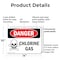 Signmission Chlorine Gas Danger Sign, Plastic, 14in W x 10in L, 2PK OS-2PACK-DS-P-1014-L-2000 - alternate 3